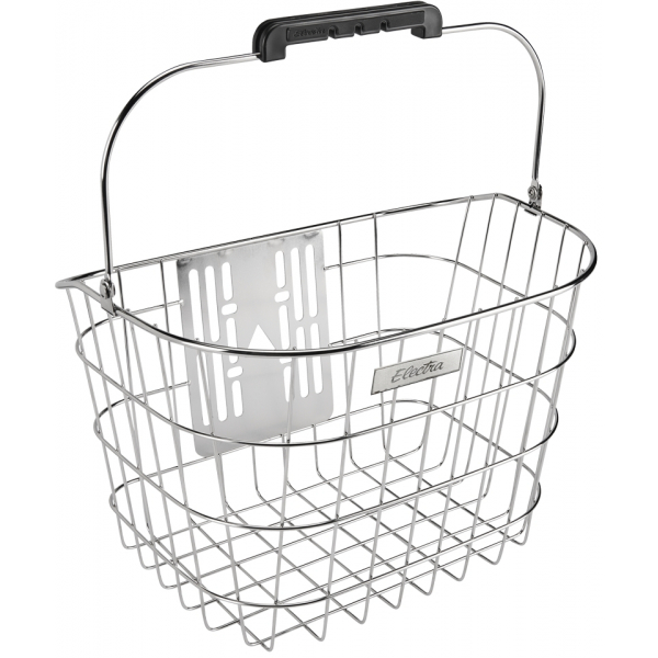 Electra Stainless Wire Pannier Basket - Polished Silver